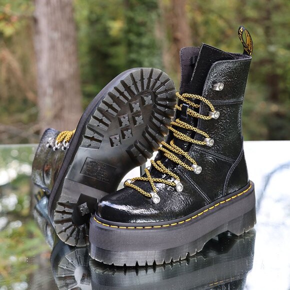 Dr Martens Ghilana Max Patent Leather Platform Boots - Picture 11 of 12